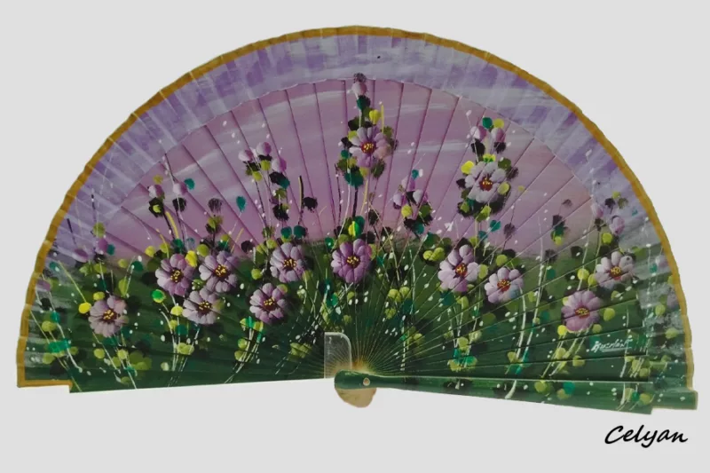 Abanico Floral Morado G 569