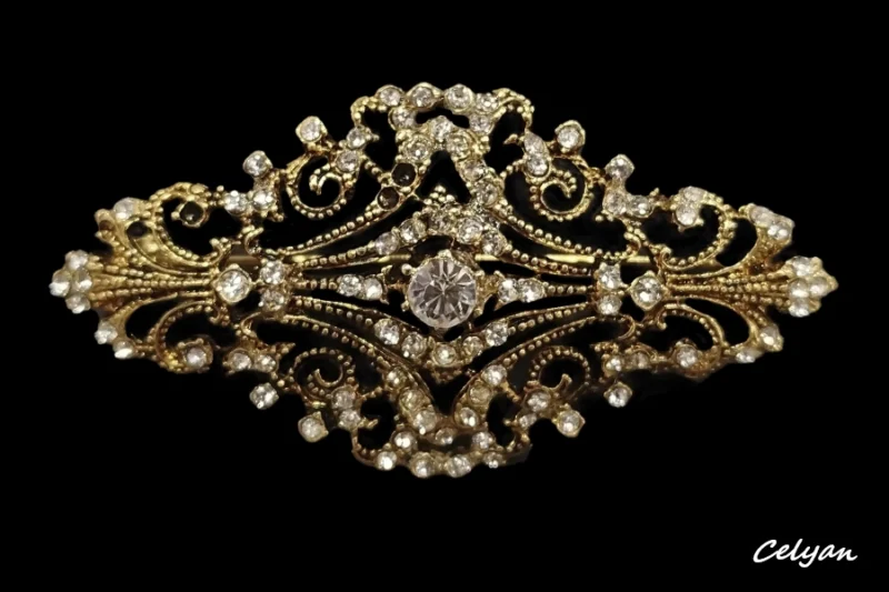 Broche Dorado Envejecido A 7045